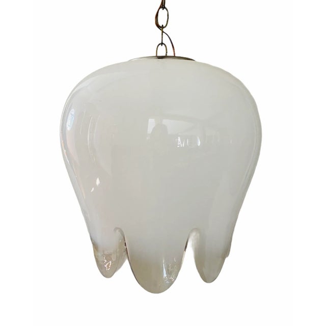 1980s Mazzega Murano Tulip Chandelier by VeArt For Sale In New York - Image 6 of 6