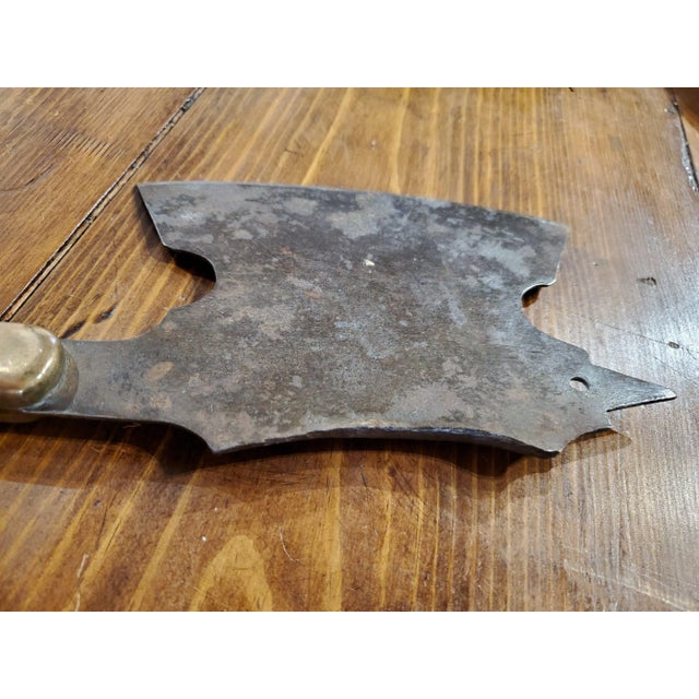 Silver 19th-Century Hand-Forged Steel and Bronze Tobacco Hatchet From Virginia For Sale - Image 8 of 11