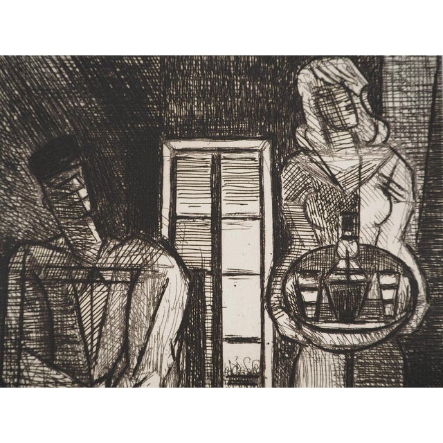 Marcel Gromaire, At the Bar, The Waitress, Original Copper Engraving For Sale - Image 6 of 7