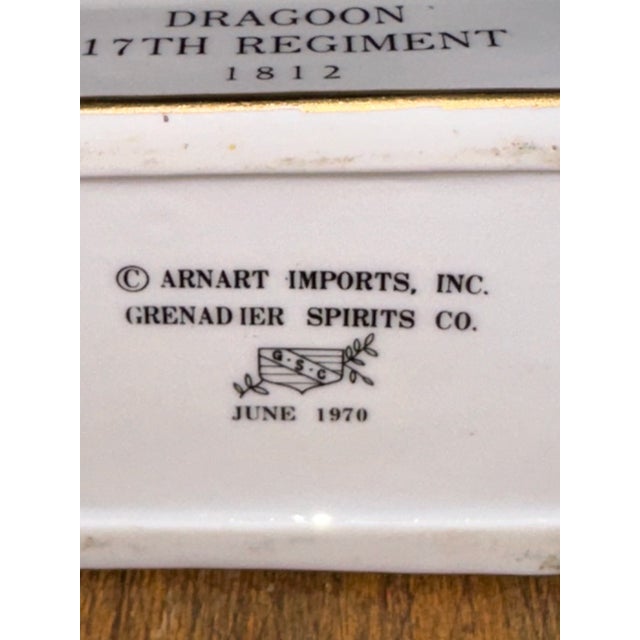 Vintage 1970 Grenadier Spirits Co. Arnart Imports Decanter Dragoon 17th