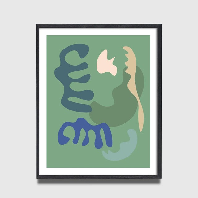 Mid-Century Modern Contemporary Modern Art Print With Biomorphic Shapes - 24" X 30" For Sale - Image 3 of 5