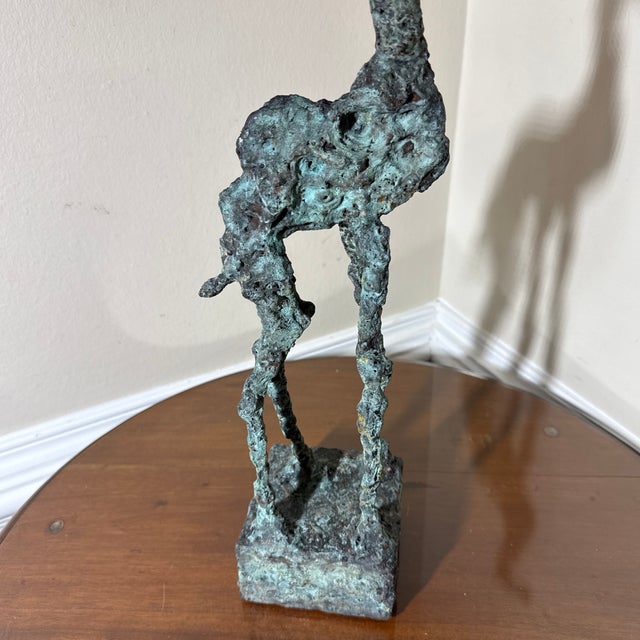 Early 21st Century Bronze Artist Made Brutalist Style Camel Sculpture For Sale - Image 4 of 9