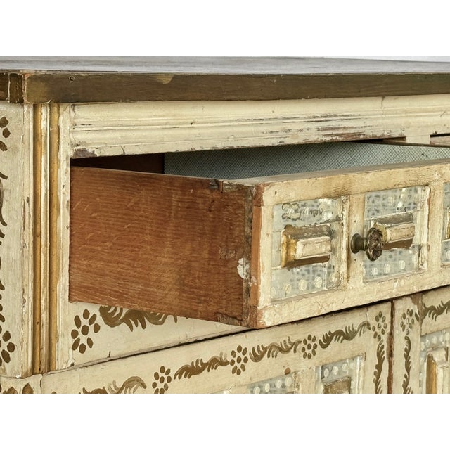 Off-white Late 19th Century Anglo Indian Painted Cabinet For Sale - Image 8 of 18