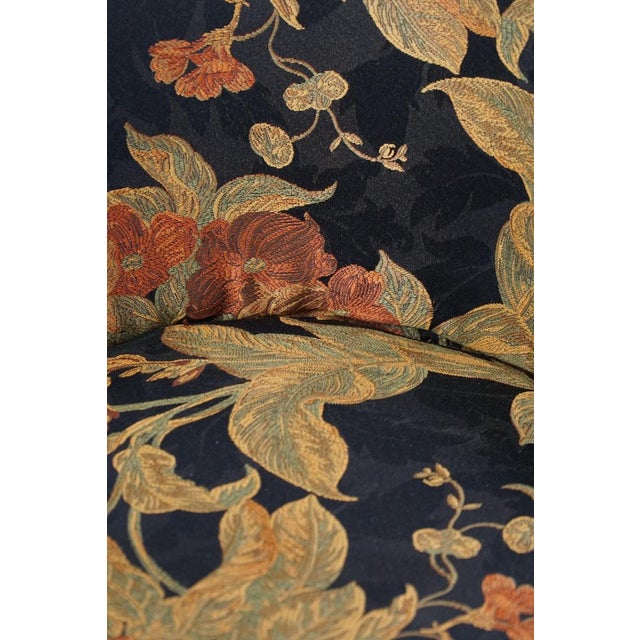 Mid-Century Swedish Pine Stump Chair / Kubstol with Floral Upholstery, 1960s For Sale - Image 14 of 17