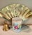 1940s Mid-Century Porcelain Rose Cachepot With Gold Trim With Matching Plate For Sale - Image 5 of 12