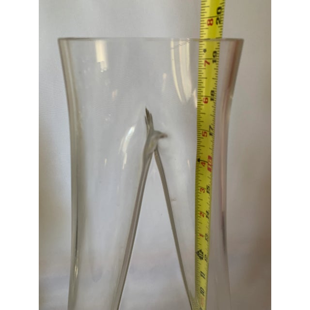 Glass Mazzega Murano Glass Flower Vase For Sale - Image 7 of 8