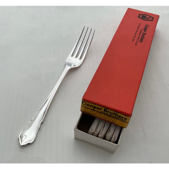 1980s New 1980s Dessert Spoon & Fork, Du Barry - Set of 12 For Sale - Image 5 of 18