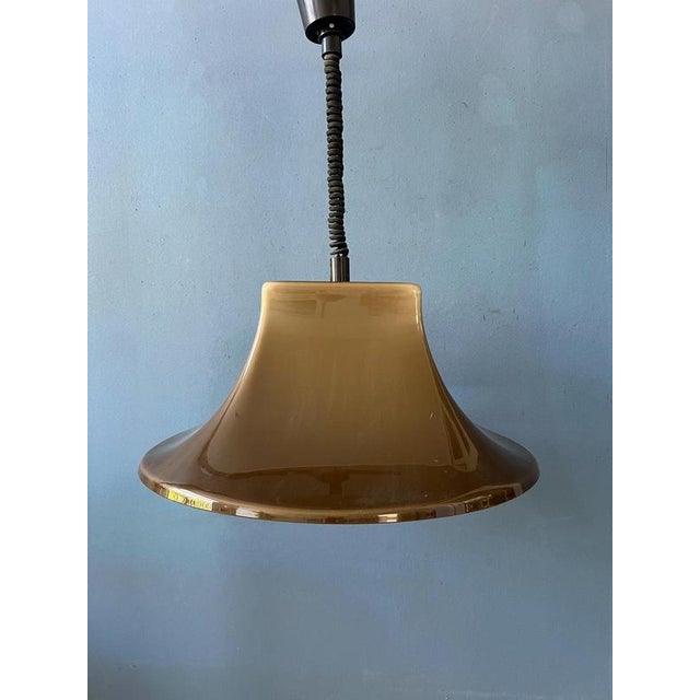 Glass Acrylic Glass Witch Hat Pendant Lamp from Willem Hagoort For Sale - Image 7 of 11