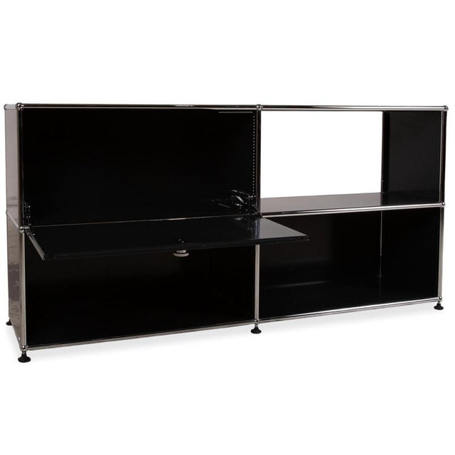 Metal and Black Chrome Sideboard with Hinged Door from USM Haller For Sale - Image 12 of 12