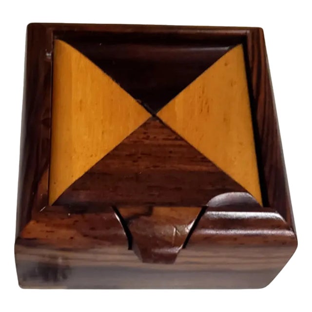 Mid 20th Century Don S. Shoemaker Cocobolo Parquetry Trinket Box - Attributed For Sale