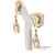 18k Yellow Gold 0.50 Ct Natural Diamond and Mother of Pearl Omega Back Earrings, Pair For Sale In New York - Image 6 of 14