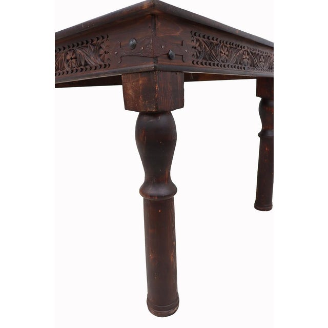 Vintage Wooden Dining Table, 1970s For Sale - Image 13 of 17