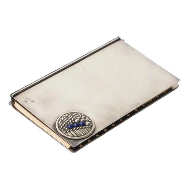 Art Deco Style Sterling Silver Address Book by Carlo Buffetti, C. 1970 For Sale