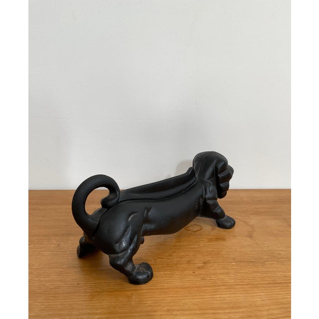 Mid 20th Century Vintage Cast Iron Dachshund Boot Scraper For Sale - Image 5 of 11