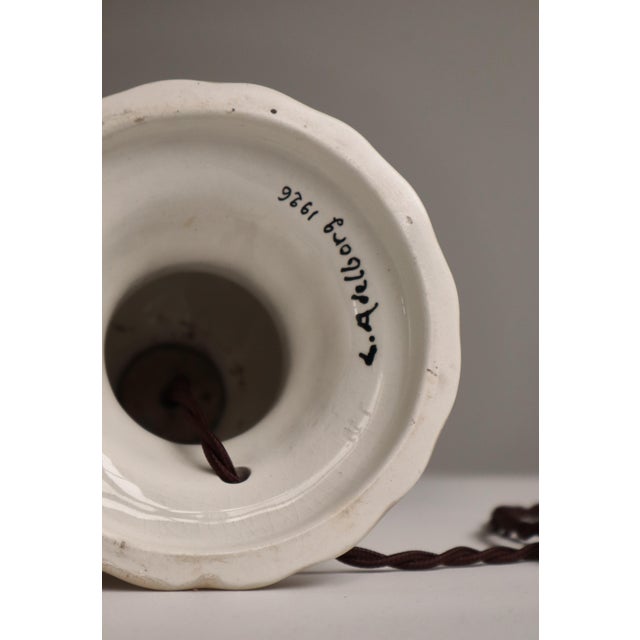 Swedish Grace Porcelain Table Lamp by Louise Adelborg, 1926 For Sale - Image 12 of 16