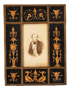 Vintage Sorrento Olive Wood Rectangular Portrait Photo Frame, 1800s