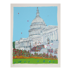 The Capitol, Signed Screenprint by Susan Pear Meisel
