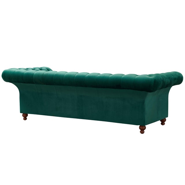 2020s Peyton Sloped Arm Chesterfield Sofa - Green Velvet For Sale - Image 5 of 9