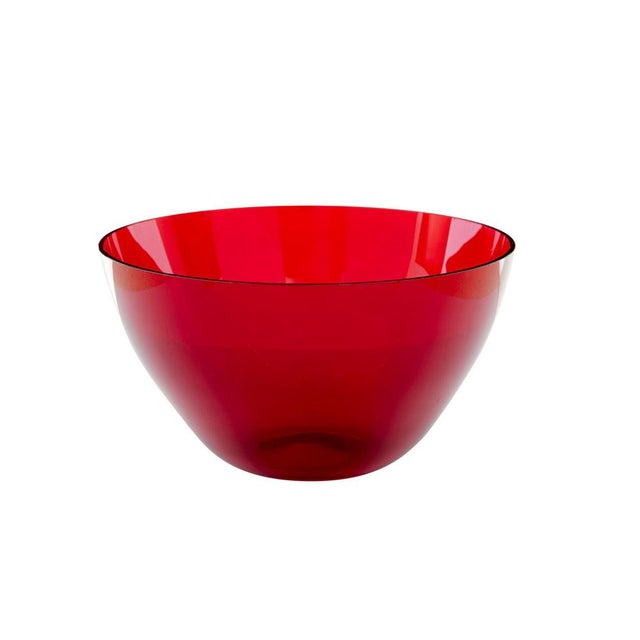 Mid-Century Red Glass Fruit Bowl by Monica Bratt, 1890s For Sale - Image 5 of 5