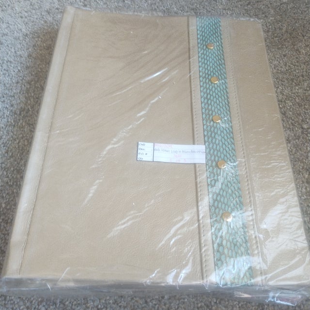 R & Y Augousti, Paris Metallic Leather Photo Album NWT For Sale - Image 10 of 18