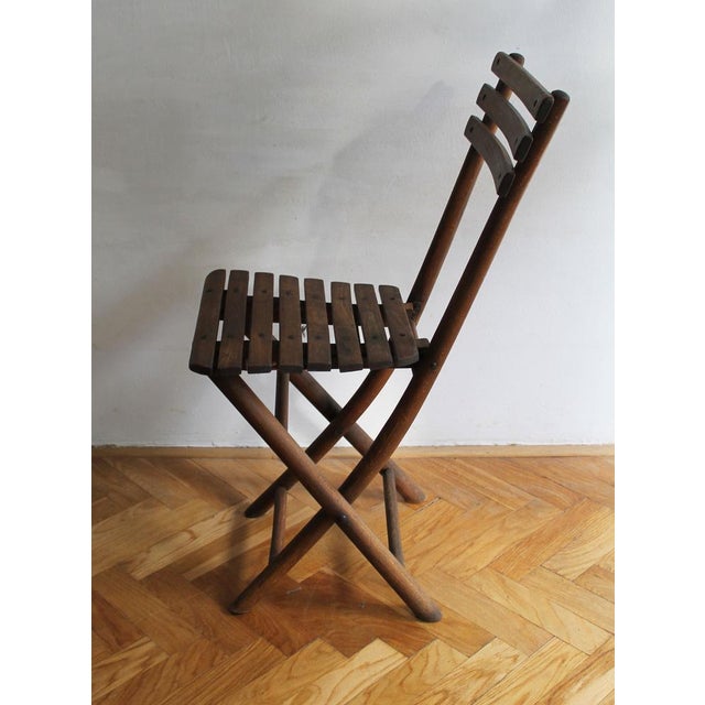 Wood Folding Garden Chair from Thonet, 1920s For Sale - Image 7 of 12