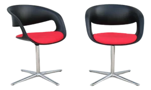 Contemporary Minimalist Pearson Lloyd for Coalesse Lox Swivel Chairs - A Pair
