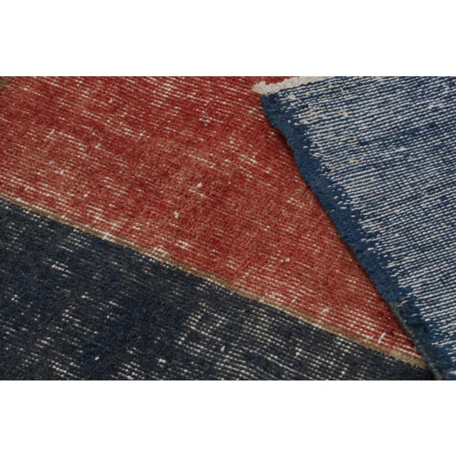 Textile Vintage Turkish Rug in Red With Geometric Patterns For Sale - Image 7 of 7