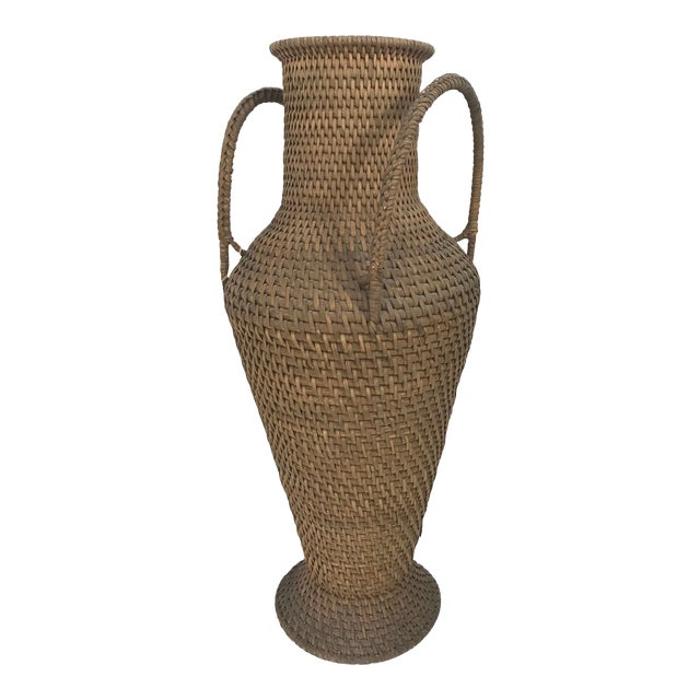 Old Tribal Hapao Woven Rattan Urn Vase Philippines Chairish