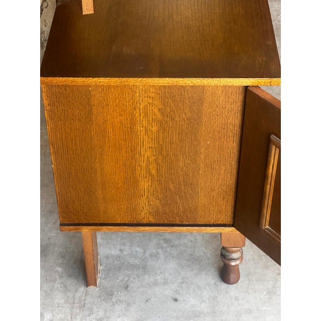 Wood Vintage Wooden Dressing Table with Triptych Mirror, 1950s For Sale - Image 7 of 18