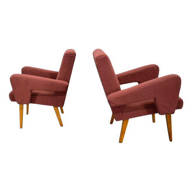 Vintage Armchairs, Former Czechoslovakia, 1960s, Set of 2 For Sale