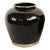 Vintage Mid 20th Century Black Ceramic Jar For Sale