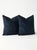 Handcrafted from luxurious navy blue tonal embroidered velvet, featuring an elegant paisley and floral damask design with...