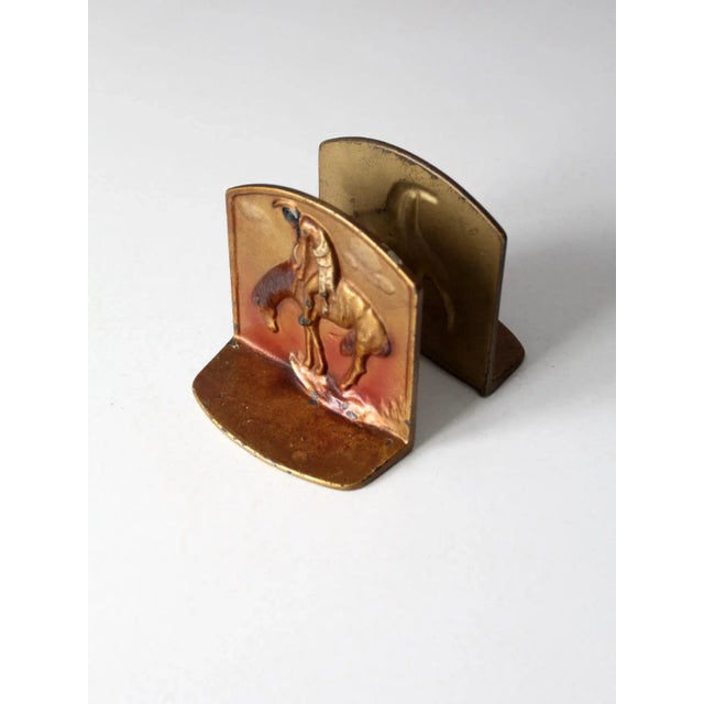 Vintage End of Trail Bookends For Sale - Image 9 of 11