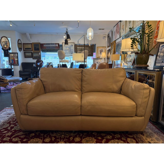 Design Plus Gallery present the Leather Apartment Sofa from the Editions Collections by Natuzzi. This petite sofa has a...