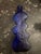 Mid-Century Modern Vintage Blenko, Cobalt Blue “Puzzle Piece” Vase For Sale - Image 3 of 10