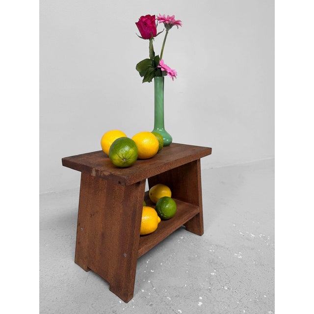 Japanese Shōwa Wooden Step Stool, 1970s For Sale - Image 9 of 11