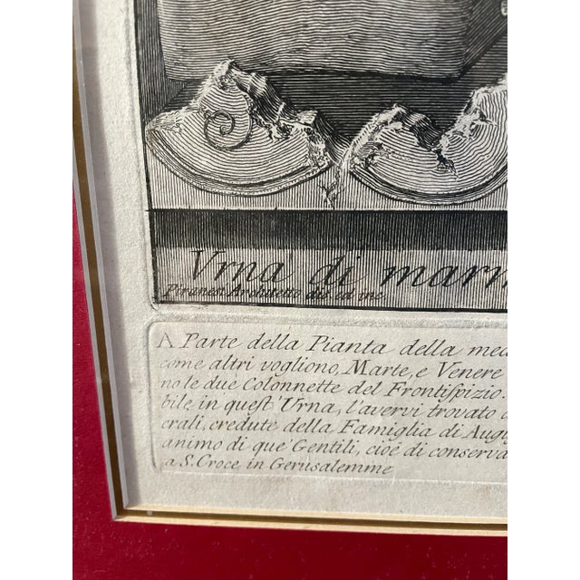 Giovanni Battista Piranesi, the Antiquities of Rome, 1756, Tom. Ii, Plate Xx. Framed Antique Etching For Sale - Image 4 of 9