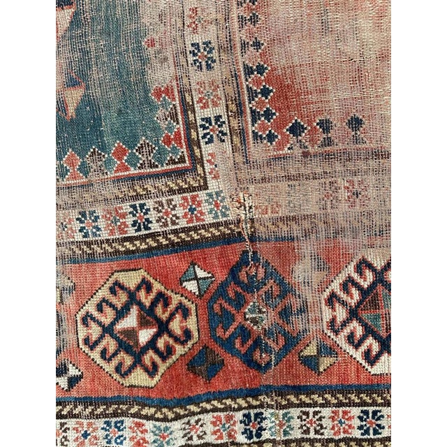 Textile Vintage Distressed Kazak Rug For Sale - Image 7 of 18