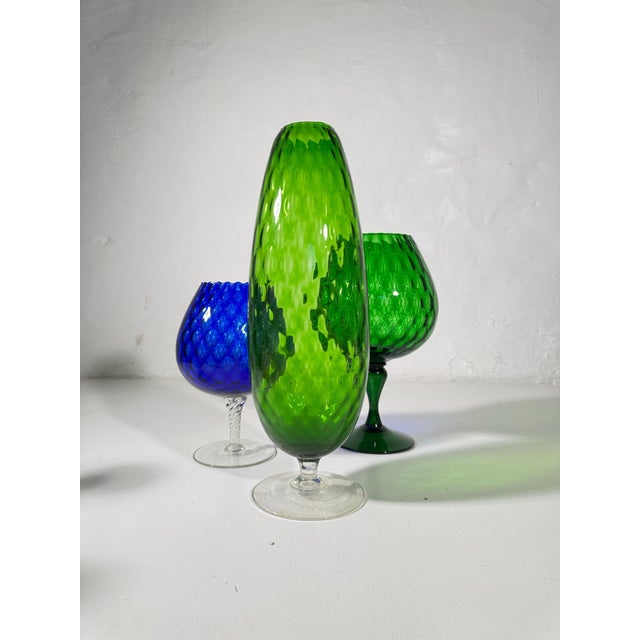 Mid-Century Empoli Glass, 1960s, Set of 3 For Sale - Image 14 of 18