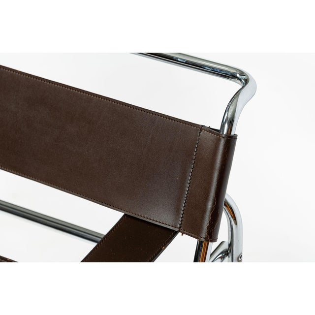 Mid Century Brown Wassily Chair by Marcel Breuer for Stendig 1960s, 2 Available For Sale - Image 13 of 18