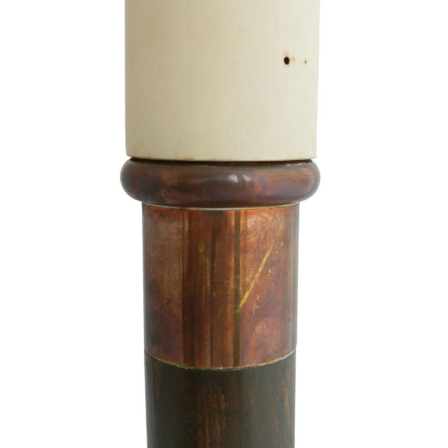 1920s Arts and Crafts Table Lamp in Copper & Wood, 1920s For Sale - Image 5 of 9