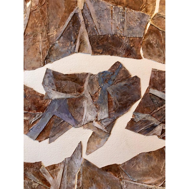 Vera Simons, MIxed Media Collage Assemblage Abstract Expressionist Painting Female Aviator, 1985 For Sale - Image 4 of 6