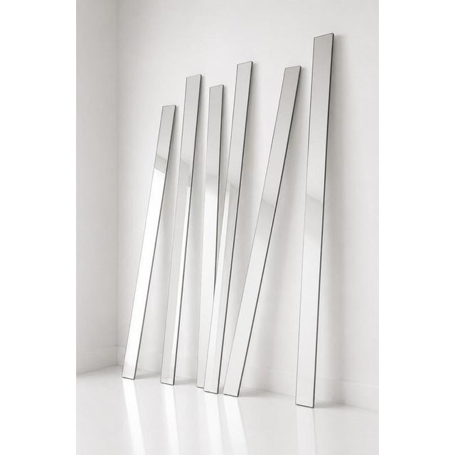 Forest silver maxi modular wall mirror by gtg design couture dimensions: d 20 x w 250 x h 318 cm. Materials: fir wood,...