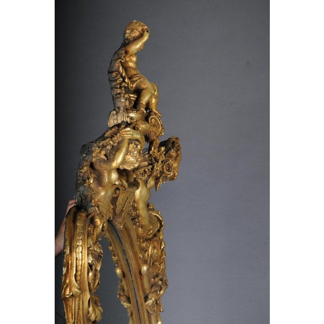 Large Gilded Wall Mirror in Style of F. Linke, Paris For Sale - Image 16 of 18