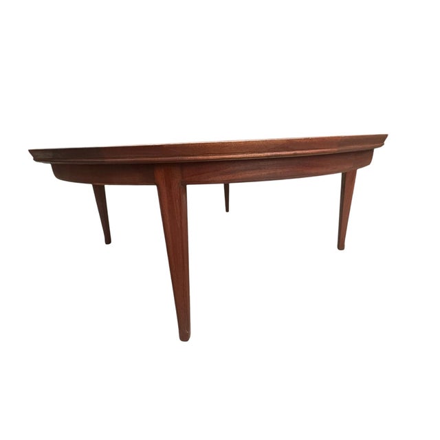 Wood Restored Vintage Mahogany Drum Style Coffee Table, 48” Round For Sale - Image 7 of 8