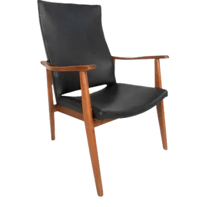 Mid-Century Modern American High Back Lounge Chair