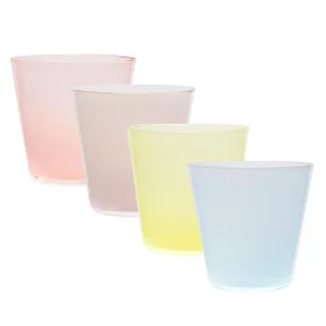 Celerie Kemble Glassware for Chairish Multicolor Milky Tumblers, Set of 4