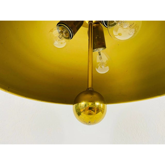 Mid-Century Modern Brass Pendant Lamp by WKR, 1970s, Germany For Sale - Image 9 of 12