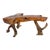 Organic Heavy V Shape Walnut Slab Top Driftwood Base Legs Coffee Table For Sale