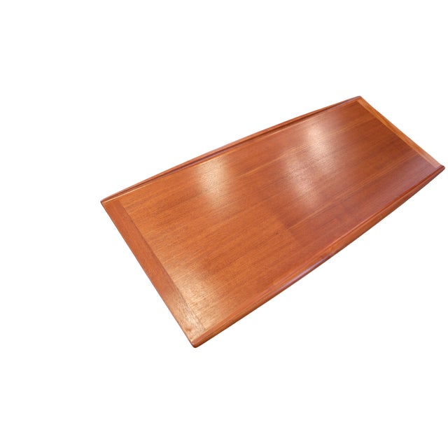 Mid-Century Modern Vintage Teak Coffee Table with Magazine Shelf and Profiled Edges by Grete Jalk for Glostrup, 1960s For Sale - Image 3 of 11